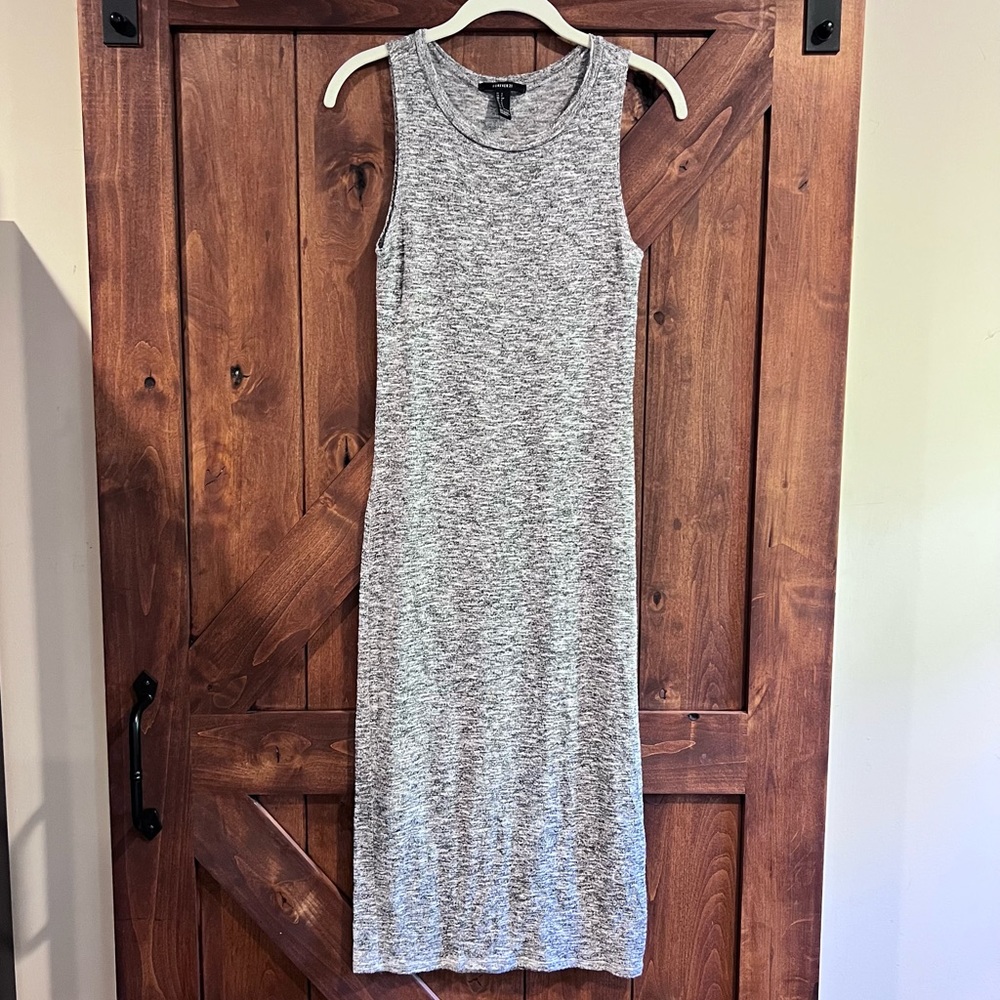 Grey bodycon knit dress